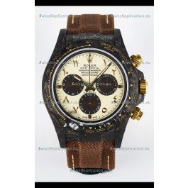 Rolex Daytona Super Clone DiW Desert Eagle Arabic Edition Watch - Forged Cabon Casing 1:1 Mirror Replica