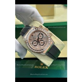 Rolex Daytona Super Clone Rose Gold Casing & Dial Cal.4131 Movement Watch Custom Sapphires Bezel