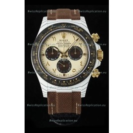 Rolex Daytona Super Clone DiW Desert Eagle Arabic Edition Watch - White Cabon Casing 1:1 Mirror Replica
