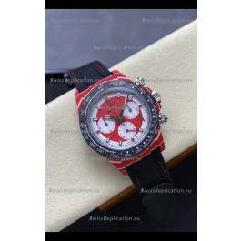 Rolex Daytona Super Clone DiW Kakha Kaladze Red Carbon Casing Watch in Red Dial 1:1 Mirror Replica Watch