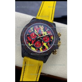 Rolex Daytona DiW Military Yellow Edition Watch - Forged Cabon Casing 1:1 Mirror Replica
