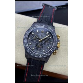 Rolex Daytona DiW Black & Gold Carbon Edition Watch - Forged Cabon Casing 1:1 Mirror Replica