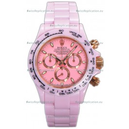 Rolex Daytona Pink Ceramic Strap Watch in Cal.4130 Movement Mirror Replica