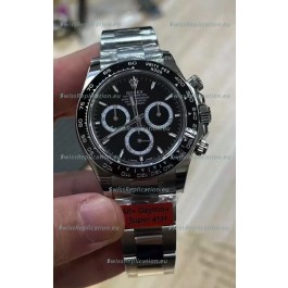 Rolex Cosmograph Daytona M126500LN Black Dial Original Cal.4131 Movement - 904L Steel Watch