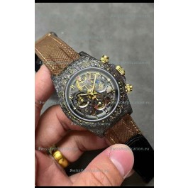 Rolex Cosmograph Daytona "La Montoya" Skeleton Edition Carbon Fiber Watch - Cal.4130 Movement 