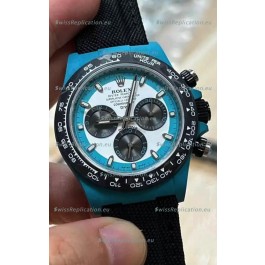 Rolex Cosmograph Daytona DiW CELESTE INVERT Edition Carbon Fiber Watch - Cal.4130 Movement 
