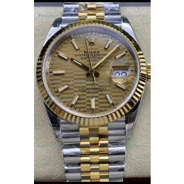 Rolex Datejust Cal.3235 Movement 1:1 Mirror Replica 904L Steel 36MM - Gold Fluted Motif Dial