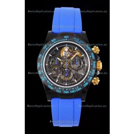 Rolex Daytona Blaken Blue 1:1 Swiss Mirror Replica Skeleton Dial Cal.4130 Movement