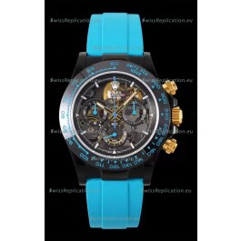 Rolex Daytona Blaken Blue 1:1 Swiss Mirror Replica Skeleton Dial Cal.4130 Movement