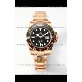 Rolex GMT Masters II Super Clone Root Beer 126711CHNR Rose Black Dial Swiss Replica Watch 