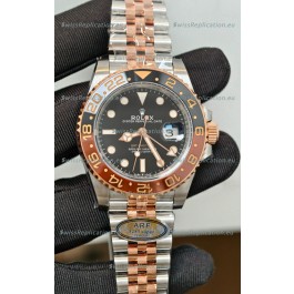 Rolex GMT Masters II Super Clone Root Beer 126711CHNR Rose Black Dial Swiss Replica Watch 