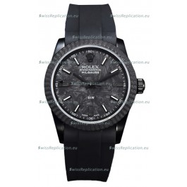 Rolex Milgauss DiW Black Carbon Casing Watch - ETA2836 Automatic Movement in Black Strap 