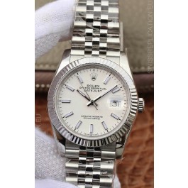 Rolex Datejust 36MM ETA-3135 Movement Swiss Replica in 904L Steel in White Dial 