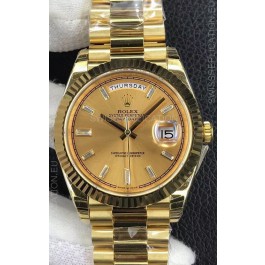 Rolex Day Date Presidential 904L Steel Yellow Gold 40MM - Gold Dial 1:1 Mirror Quality Watch