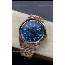 Rolex Sky-Dweller REF# 336935 Blue Dial Watch in Rose Gold 904L Steel Case 1:1 Mirror Replica