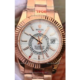 Rolex Sky-Dweller Everose Gold Oyster 42MM 1:1 Mirror Replica Watch 