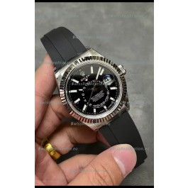 Rolex Sky-Dweller REF# M336235 Black Dial Watch in 904L Steel Case 1:1 Mirror Replica