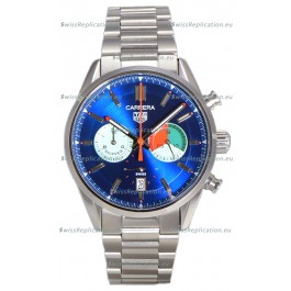 Tag Heuer Carrera Carrera Skipper 39 Chronograph Swiss Quartz Replica Watch Blue Dial 