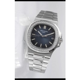Patek Philippe Nautilus 5711 Swiss Replica Watch - 1:1 Mirror Quality with Diamonds Bezel