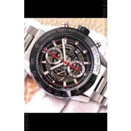Tag Heuer Carrera Heuer 01 Swiss Replica Watch in Steel Casing/Strap