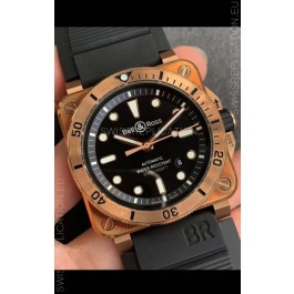 Bell & Ross BR03-92 Diver Rose Gold Swiss Replica Watch 1:1 Mirror Replica