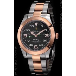 Rolex Air King 116900 904L Steel Rose Gold Told Tone - Ultimate Edition 2022 Swiss Replica Watch