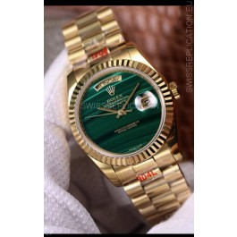 Rolex Day Date 18238 Presidential 18K Yellow Gold Watch 36MM - Malachite Dial 1:1 Mirror Quality Watch 