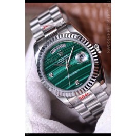 Rolex Day Date Presidential 904L Steel 36MM - Malachite Dial 1:1 Mirror Quality Watch