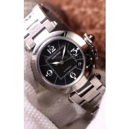 Pasha De Cartier 1:1 Mirror Quality Automatic Swiss Replica Watch 32MM - Black Dial