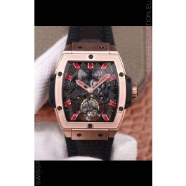 Hublot Masterpiece MP Edition Genuine Tourbillon Swiss Replica Watch In Rose Gold Casing