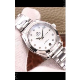 Omega Seamaster Aquaterra 150M 34MM Swiss Replica Watch in White Dial
