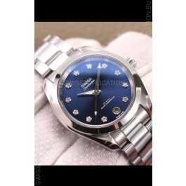 Omega Seamaster Aquaterra 150M 34MM Swiss Replica Watch in Blue Dial