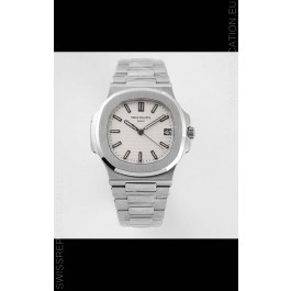Patek Philippe Nautilus 5711/1A-011 1:1 Mirror Swiss Replica Watch in White Dial 904L Steel 