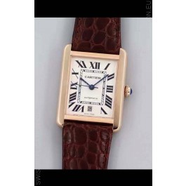 Cartier Tank Solo Swiss Automatic Watch in Rose Gold Plating 31MM Wide 