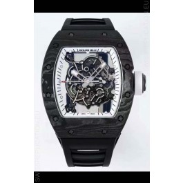 Richard Mille RM055 Forged Carbon Casing 1:1 Mirror Replica Watch in Black Strap 
