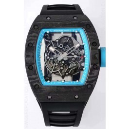 Richard Mille RM055 Forged Carbon Casing 1:1 Mirror Replica Watch in Black Strap 