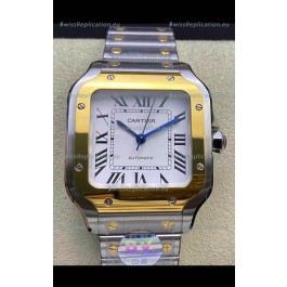 Santos De Cartier 1:1 Mirror Replica - 36MM Yellow Gold Two Tone Watch
