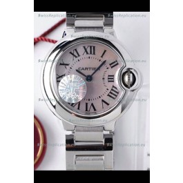 Ballon De Cartier Swiss Quartz 1:1 Mirror Quality 28MM in Steel Casing White Pearl Dial 
