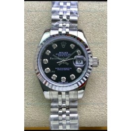 Rolex Datejust 279174 28MM Swiss Replica in 904L Steel in Black Dial - 1:1 Mirror Replica