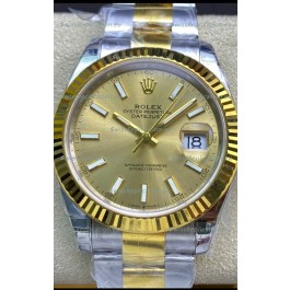 Rolex Datejust 126333 41MM Cal.3135 Swiss 1:1 Mirror Replica Watch in 904L Gold Dial 