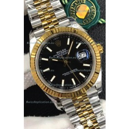 Rolex Datejust 126333 41MM Cal.3135 Swiss 1:1 Mirror Replica Watch in 904L Black Dial 