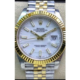 Rolex Datejust 126333 41MM Cal.3135 Swiss 1:1 Mirror Replica Watch in 904L White Dial 