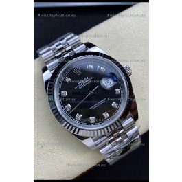 Rolex Datejust 126334 41MM ETA 3235 Swiss 1:1 Mirror Replica Watch in 904L Steel - Black Dial 