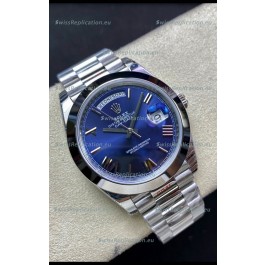 Rolex Day Date M228206-0015 904L Steel 40MM - Blue Dial 1:1 Mirror Replica