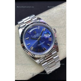 Rolex Day Date M228206-0015 904L Steel 40MM - Blue Dial 1:1 Mirror Replica