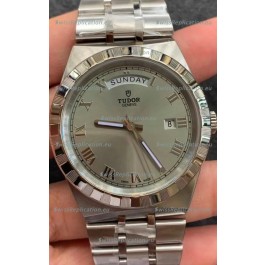 Tudor Royal Edition Watch - 1:1 Mirror Replica in Steel Casing - Grey Roman Dial