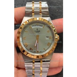 Tudor Royal Edition Watch - 1:1 Mirror Replica in Two Tone Casing - Grey Roman Dial