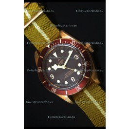 Tudor Heritage Bay Bronze Swiss Replica Watch with NATO Strap 