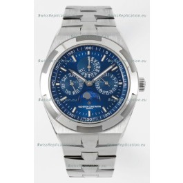 Vacheron Constantin Overseas Perpetual Calendar Ultra-Thin Blue Dial with Steel Strap