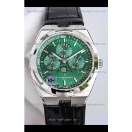 Vacheron Constantin Overseas Perpetual Calendar Ultra-Thin Green Dial with Leather Strap